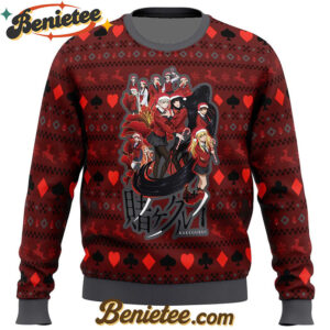 Kakegurui Hyakkaou Private Academy Ugly Christmas Sweater