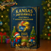 Kansas Jayhawks football 2025 advent calendar, Christmas Countdown Advent Calendar Gift Box with 24 Acrylic Ornaments
