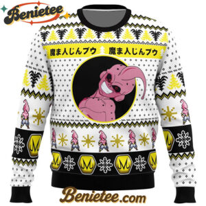Kid Buu Face Dragon Ball Z Ugly Christmas Sweater