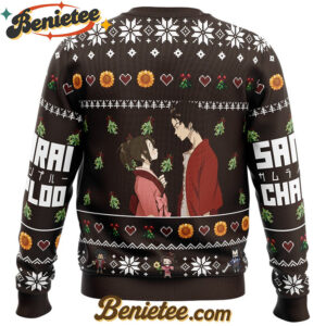 Kiss Me Under The Mistletoe Samurai Champloo Ugly Christmas Sweater