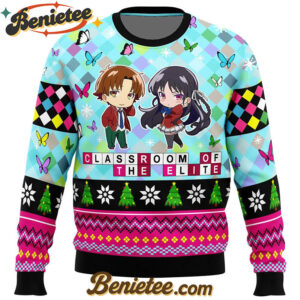 Kiyotaka And Suzune Classroom of the Elite Ugly Christmas Sweater