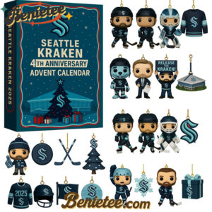 Kraken 4th Anniversary Advent Calendar 2025, Christmas Countdown Advent Calendar Gift Box with 24 Acrylic Ornaments