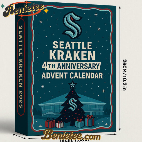 Kraken 4th Anniversary Advent Calendar 2025, Christmas Countdown Advent Calendar Gift Box with 24 Acrylic Ornaments