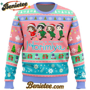 Kyouko And Friends Horimiya Ugly Christmas Sweater