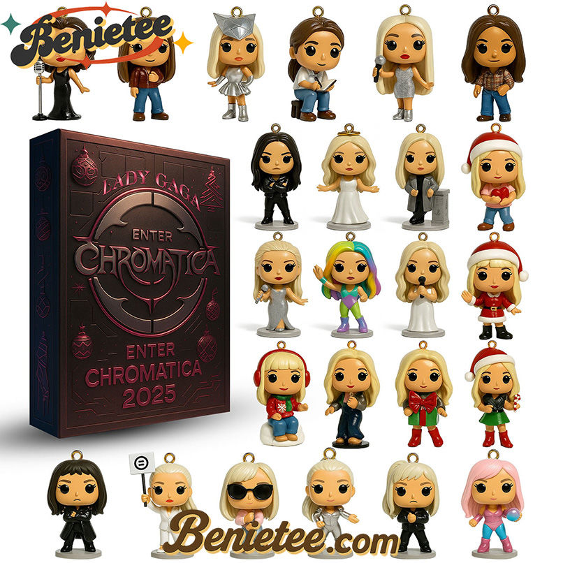 Lady Gaga Enter Chromatica Premium Advent Calendar 2025 CHRISTMAS GIFT, CHRISTMAS IDEA, Christmas Countdown Advent Calendar Gift Box with 24 Acrylic Ornaments