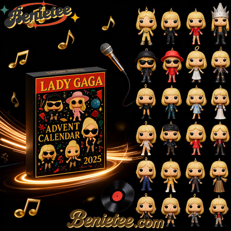 Lady Gaga Advent Calendar 2025, Christmas Countdown Advent Calendar Gift Box with 24 Acrylic Ornaments