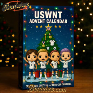 LIMITED USWNT Advent Calendar 2025, Christmas Countdown Advent Calendar Gift Box with 24 Acrylic Ornaments