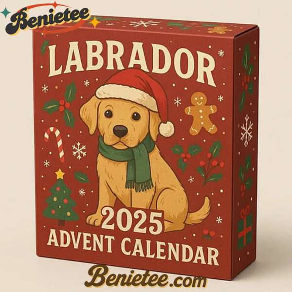 Labrador 2025 Advent Calendar, Christmas Countdown Advent Calendar Gift Box with 24 Acrylic Ornaments