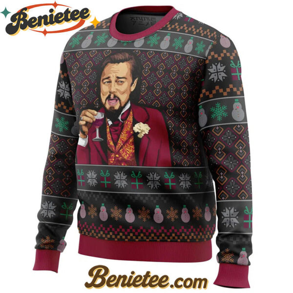 Laughing Leo DiCaprio Meme Ugly Christmas Sweater