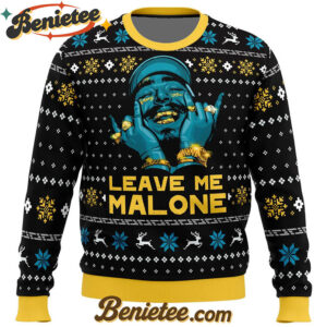 Leave Me Malone Post Malone Ugly Christmas Sweater