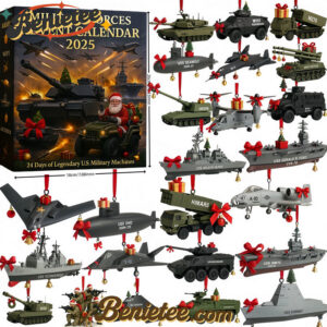 Legends of the Armed Forces Advent Calendar 2025, Christmas Countdown Advent Calendar Gift Box with 24 Acrylic Ornaments