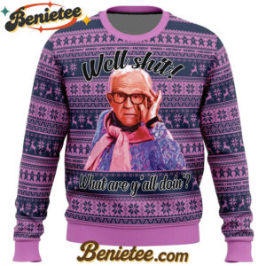 Leslie Jordan Well Sheesh Ugly Christmas Sweater