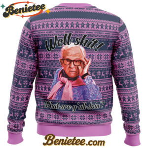 Leslie Jordan Well Sheesh Ugly Christmas Sweater