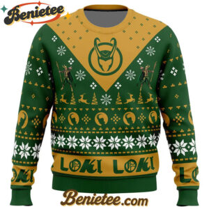 Let Earth Receive Her King Loki Marvel Ugly Christmas Sweater
