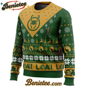 Let Earth Receive Her King Loki Marvel Ugly Christmas Sweater