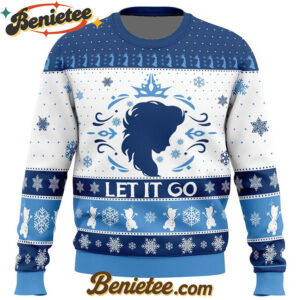 Let It Go Elsa Frozen Ugly Christmas Sweater