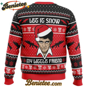 Let It Snow Scarface Ugly Christmas Sweater