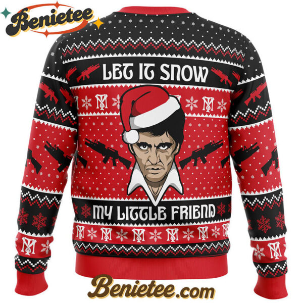 Let It Snow Scarface Ugly Christmas Sweater
