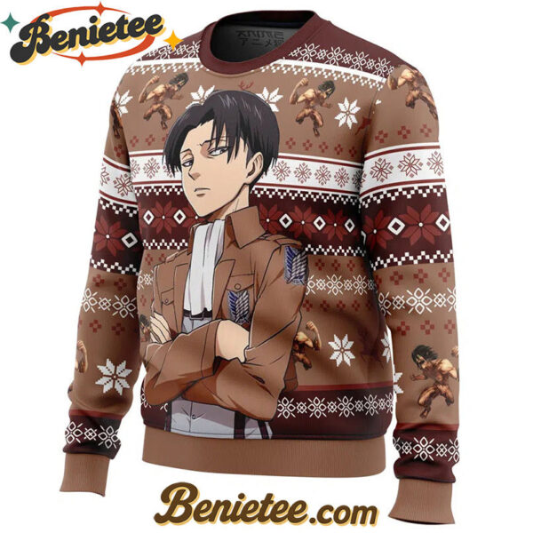 Levi Ackerman Attack on Titan Ugly Christmas Sweater