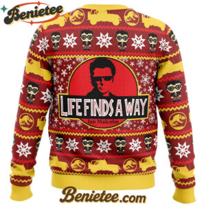 Life Finds A Way Jurassic Park Ugly Christmas Sweater