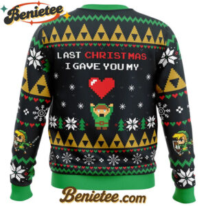 Link To My Heart Zelda Ugly Christmas Sweater