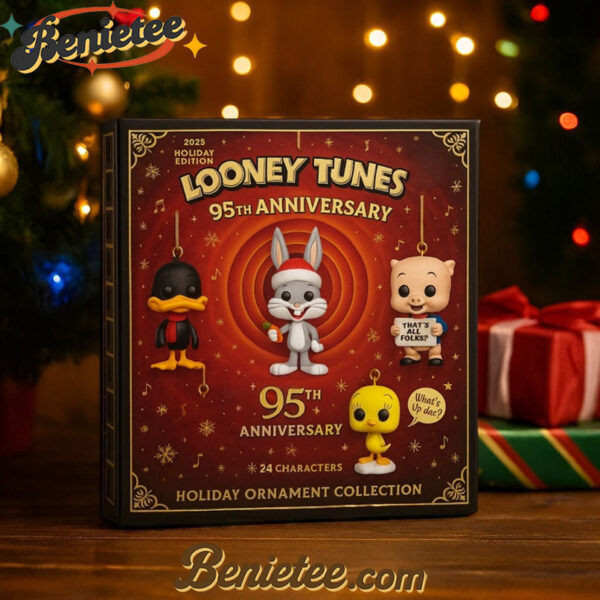 Looney Tunes 95th Anniversary 2025 Advent Calendar, Christmas Countdown Advent Calendar Gift Box with 24 Acrylic Ornaments