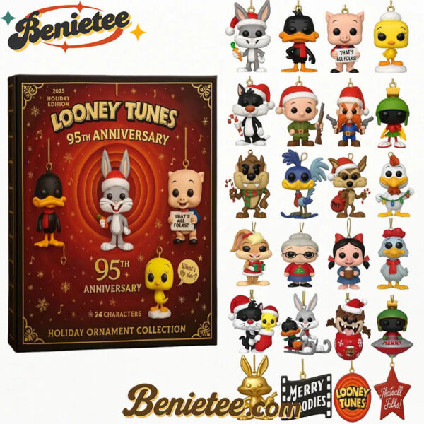 Looney Tunes Advent Calendar 2025, Christmas Countdown Advent Calendar Gift Box with 24 Acrylic Ornaments