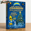 Los Angeles Chargers 65th Anniversary Advent Calendar 2025, Christmas Countdown Advent Calendar Gift Box with 24 Acrylic Ornaments
