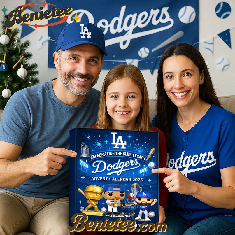 Los Angeles Dodgers Advent Calendar 2025, Christmas Countdown Advent Calendar Gift Box with 24 Acrylic Ornaments