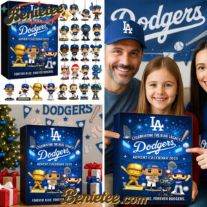 Los Angeles Dodgers Advent Calendar 2025, Christmas Countdown Advent Calendar Gift Box with 24 Acrylic Ornaments