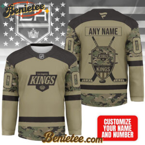 Los Angeles Kings - Premium NHL Camo Army Hockey Jersey