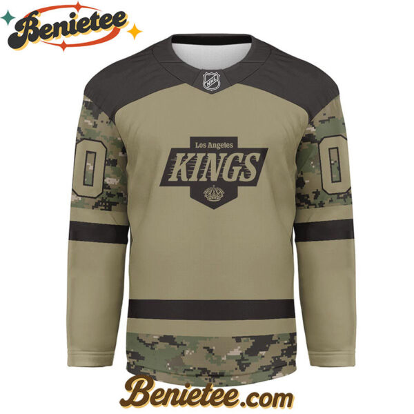 Los Angeles Kings - Premium NHL Camo Army Hockey Jersey
