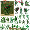 MISSION CHRISTMAS - Green Army Men Advent Calendar, Christmas Countdown Advent Calendar Gift Box with 24 Acrylic Ornaments
