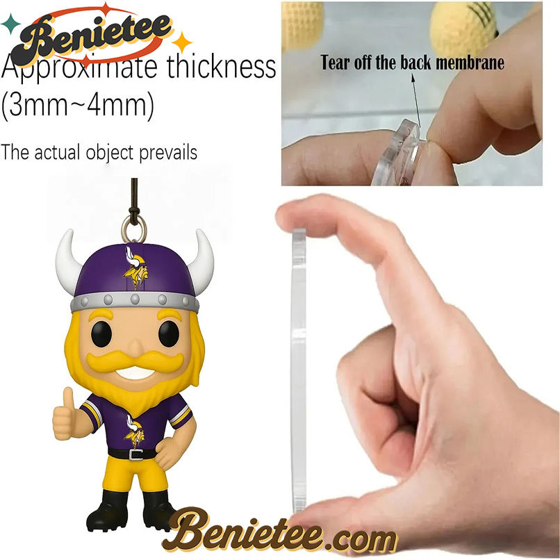 MNV Minnesota Vikings Advent Calendar 2025 65TH ANNIVERSARY Christmas Gift, Christmas Idea, Christmas Countdown Advent Calendar Gift Box with 24 Acrylic Ornaments