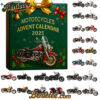 MOTOTCYCLES ADVENT CALENDAR 2025, Christmas Countdown Advent Calendar Gift Box with 24 Acrylic Ornaments
