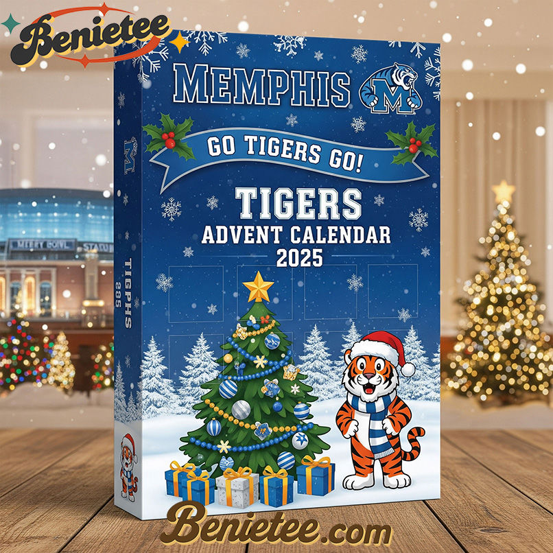 Memphis Tigers NCAA Premium Advent Calendar 2025 CHRISTMAS GIFT, CHRISTMAS IDEA, Christmas Countdown Advent Calendar Gift Box with 24 Acrylic Ornaments