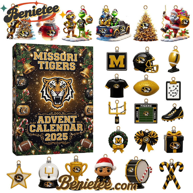 Missouri Tigers football Premium Advent Calendar 2025 CHRISTMAS GIFT, CHRISTMAS IDEA, Christmas Countdown Advent Calendar Gift Box with 24 Acrylic Ornaments