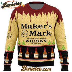 Maker's Mark Whisky Ugly Christmas Sweater
