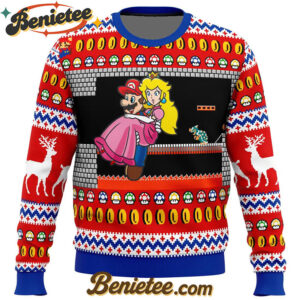 Mario Bros Bowser's Castle Ugly Christmas Sweater