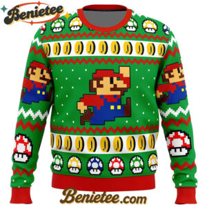 Mario Bros Jump Ugly Christmas Sweater