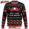 May I Take Your Order The Devil is a Part-Timer Ugly Christmas Sweater