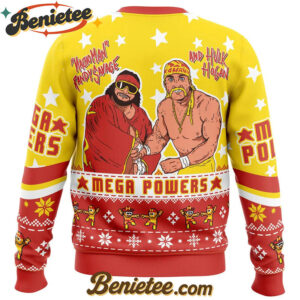 Mega Powers Macho Man and Hulk Hogan Ugly Christmas Sweater