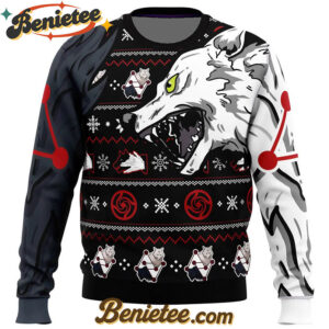 Megumi Divine Dogs Jujutsu Kaisen Ugly Christmas Sweater