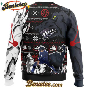 Megumi Divine Dogs Jujutsu Kaisen Ugly Christmas Sweater