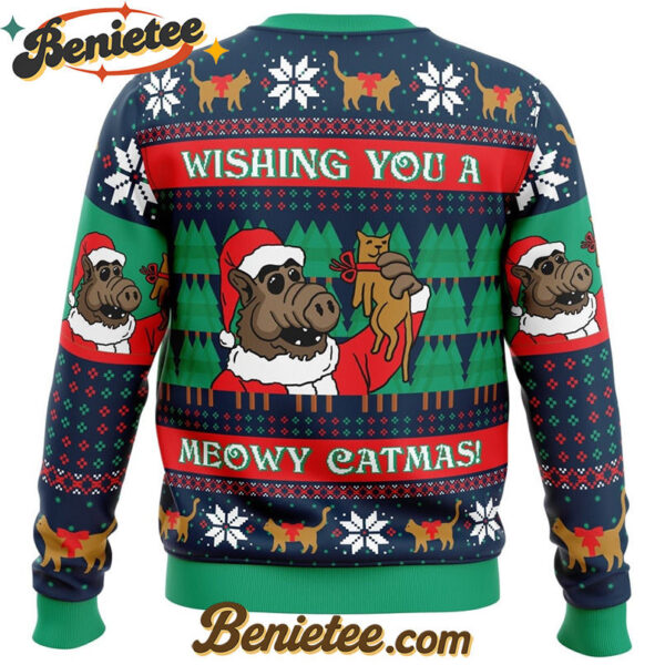 Meowy Catmas Alf Ugly Christmas Sweater