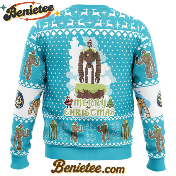 Merry Christmas Castle in the Sky Ugly Christmas Sweater