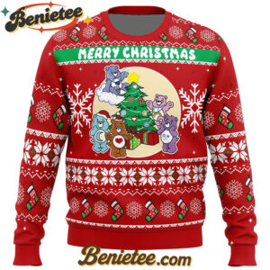 Merry Christmas Faux This Care Bears Ugly Christmas Sweater