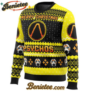 Merry Christmas Psychos Borderlands Ugly Christmas Sweater