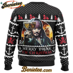 Merry Drunk I'm Christmas Pirates of the Caribbean Ugly Christmas Sweater