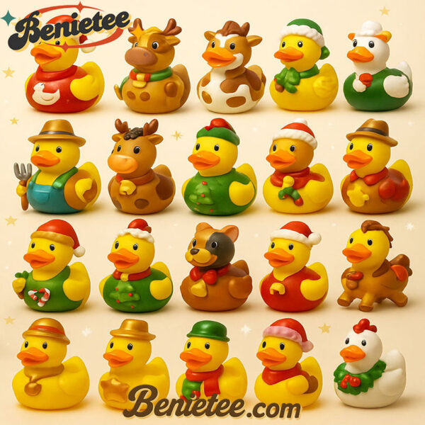 Merry Duck Farm Advent Calendar 2025, Christmas Countdown Advent Calendar Gift Box with 24 Acrylic Ornaments